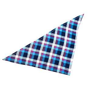 Bandanas | Dog Hunde Bandana blau-pink kariert Accessoires Bandanas