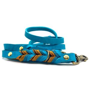 Lederaccessoires | Dog Lederleine BLUE LAKE Hundeleinen Dog