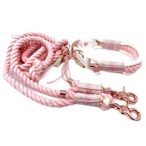 Tauleinen und Halsbänder | Dog Set PINK BOHO Set Dog